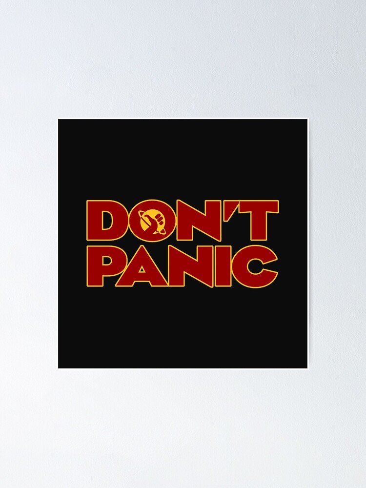 Dont Panic Hitchhikers Guide To The Galaxy Poster For Sale By