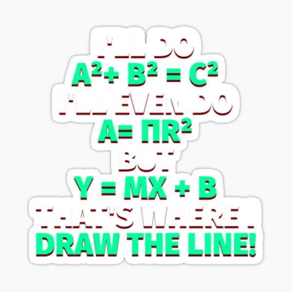 "Math Teacher Funny Equation for Arithmetic Student" Sticker for Sale ...