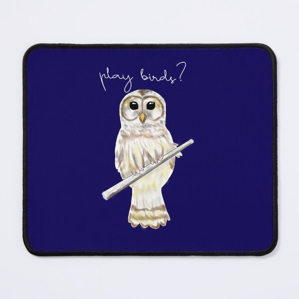 Item preview, Play birds? Barred owl - Wingspan Board Game Inspired (white text) designed and sold by Artbyacat.