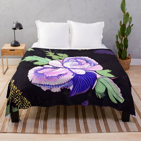 Aperçu de l'œuvre Fleurs violettes aquarelles, motif sans couture, art de jardin #15 créée et vendue par supeart.
