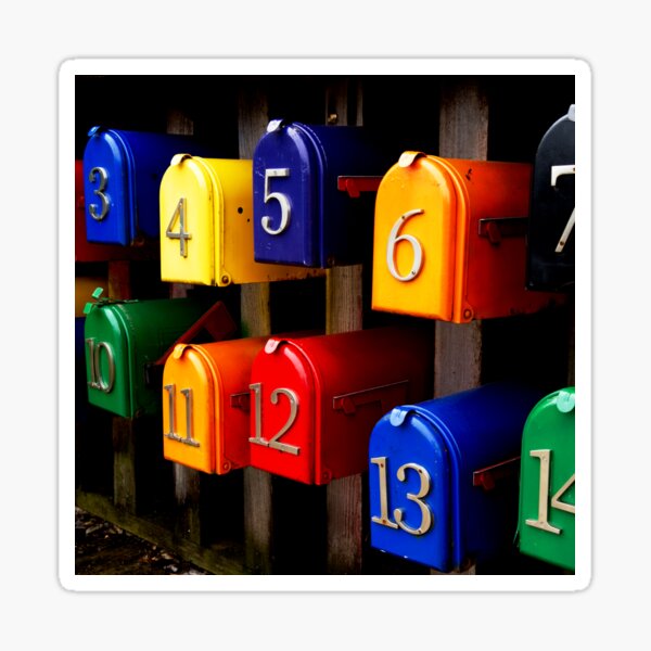 Item preview, Colorful mailboxes with numbers designed and sold by Michaelerch.