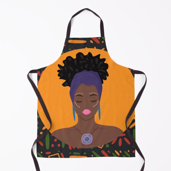 Item preview, Afrocentric Updo Black Girl with Panafrican Background designed and sold by lesovybze.
