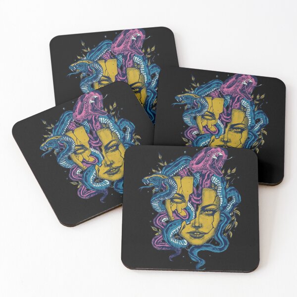 Item preview, medusa and blue snakes designed and sold by howebrad115.