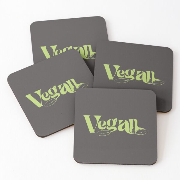 Item preview, Vegan Typography Lettering illustration with decorative leaves. designed and sold by urbanbuzzz.