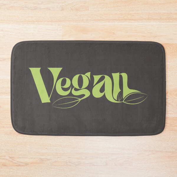 Item preview, Vegan Typography Lettering illustration with decorative leaves. designed and sold by urbanbuzzz.