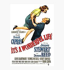 It's a wonderful life, Christmas movie poster Photographic Print