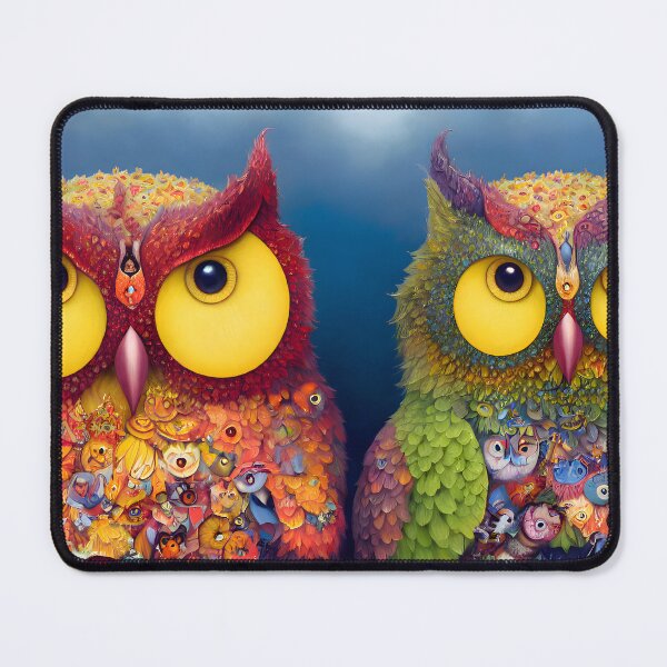 Item preview, Happy Owl Friends designed and sold by @adorcharm Modern & Classic AI Art.