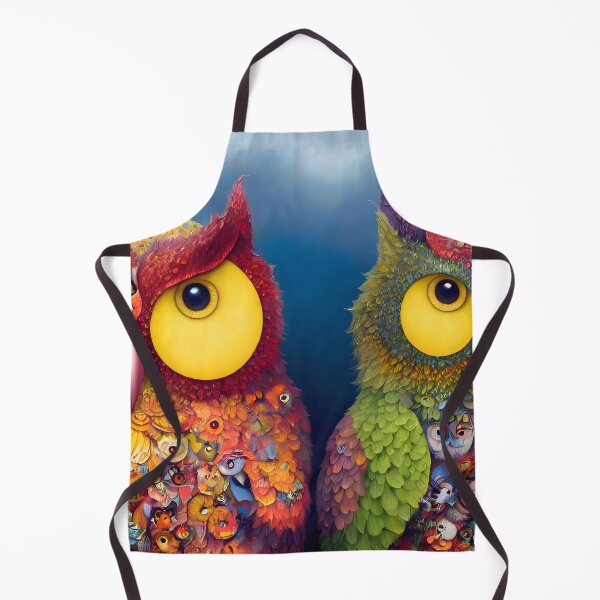Artikelvorschau, Glückliche Eulenfreunde entworfen und verkauft von @adorcharm Modern & Classic AI Art.