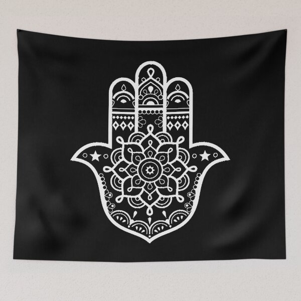 Item preview, Hamsa Hand with White and Black Mandala Design designed and sold by Summer-Winter.