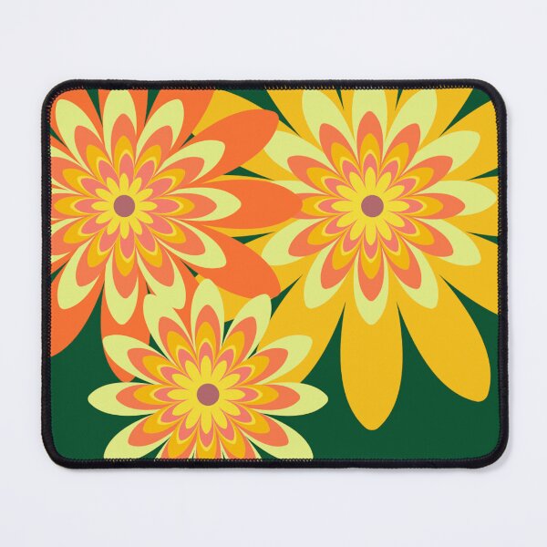 Item preview,  yellow dahlia flowers green designed and sold by Bakkia.