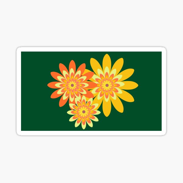 Item preview,  yellow dahlia flowers green designed and sold by Bakkia.