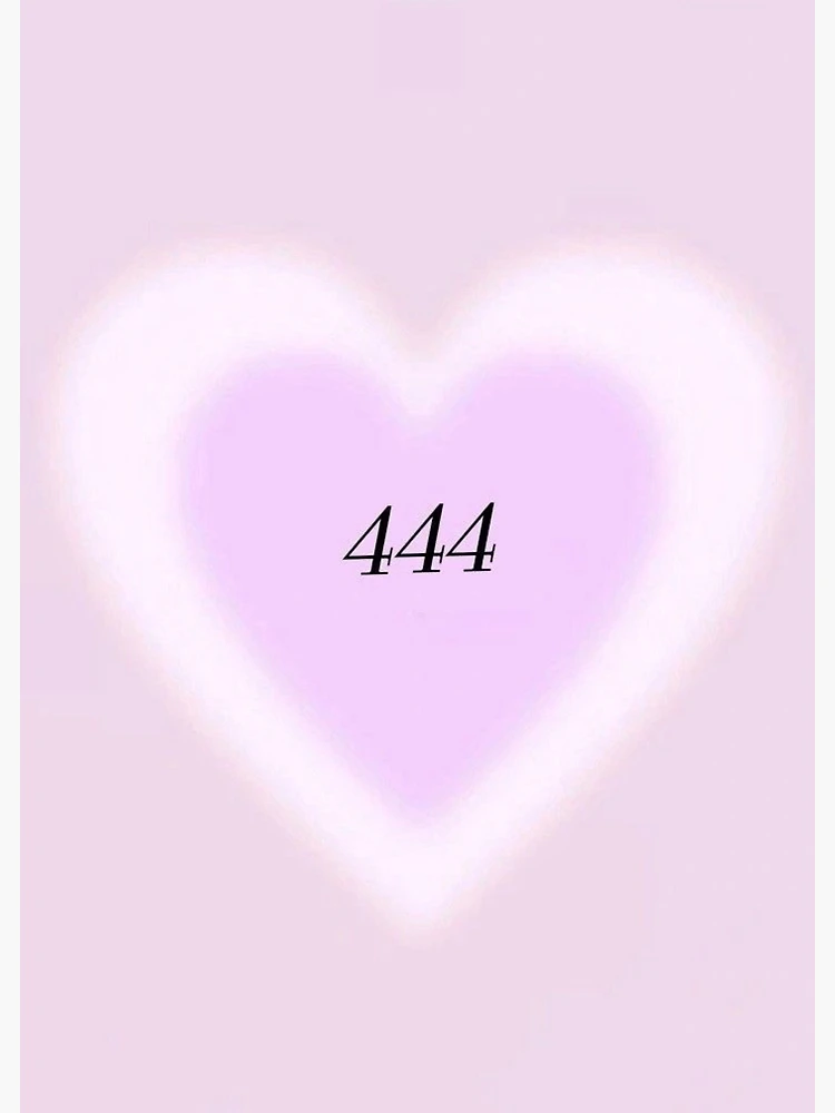 pink heart angel number 444 aura poster Poster for Sale by indieprintss