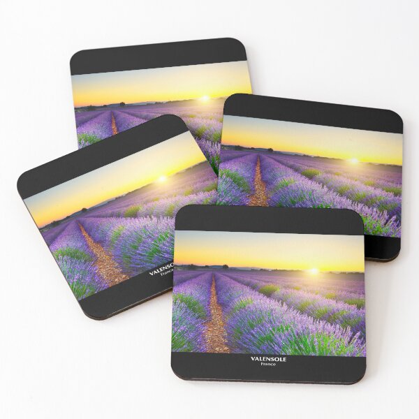 Item preview, Lavender landscape at sunset designed and sold by Gaël FONTAINE.