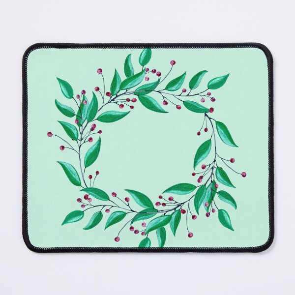 Item preview, Watercolor Holly Wreath designed and sold by Lady-Lilac.