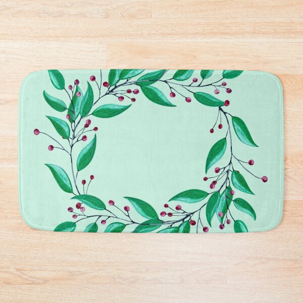 Item preview, Watercolor Holly Wreath designed and sold by Lady-Lilac.