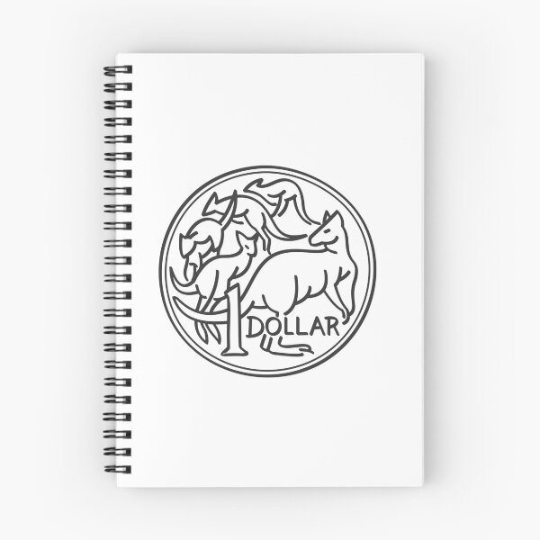 Item preview,  Australian One Dollar Coin Kangaroo (black and white) designed and sold by 2AGoodHome.