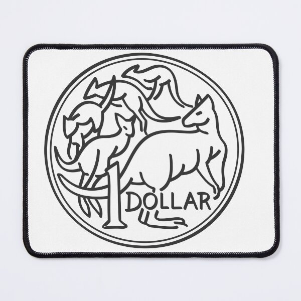 Item preview,  Australian One Dollar Coin Kangaroo (black and white) designed and sold by 2AGoodHome.
