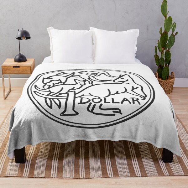 Item preview,  Australian One Dollar Coin Kangaroo (black and white) designed and sold by 2AGoodHome.