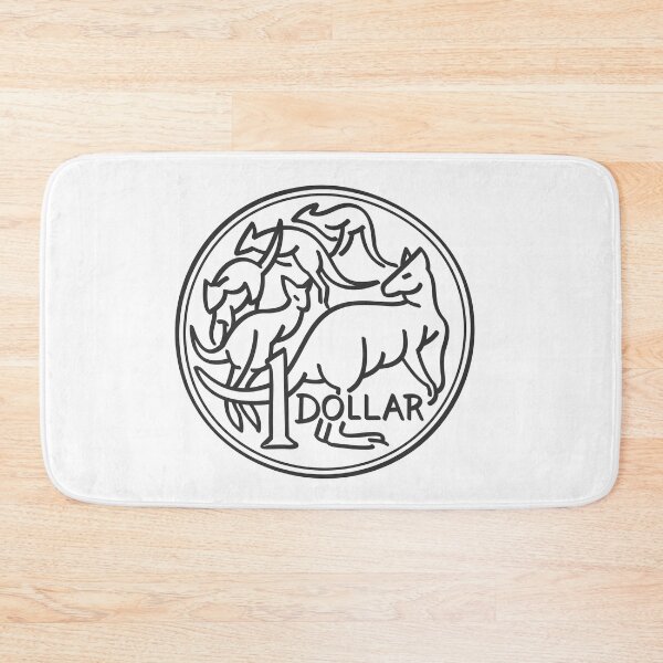 Item preview,  Australian One Dollar Coin Kangaroo (black and white) designed and sold by 2AGoodHome.