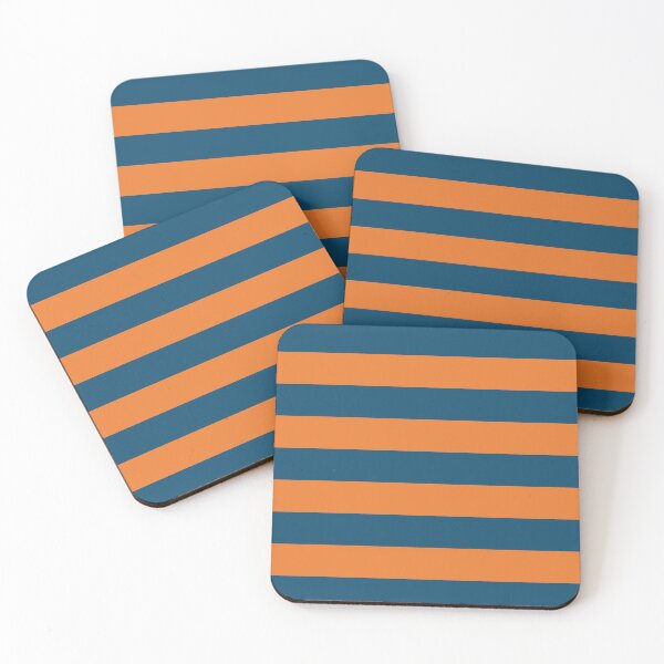 Item preview, Dark Cerulean and Warm Orange Exotic Colour Patterns designed and sold by byskillbytalent.