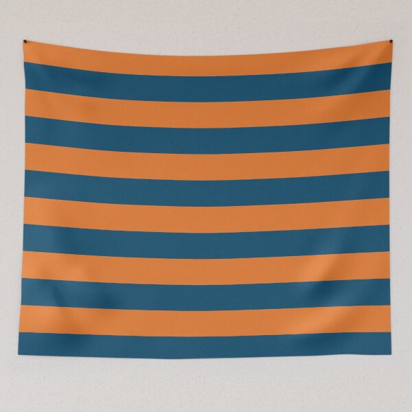 Item preview, Dark Cerulean and Warm Orange Exotic Colour Patterns designed and sold by byskillbytalent.