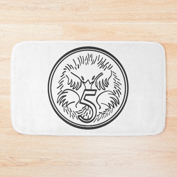 Item preview,  Australian five cent coin Echidna (black and white) designed and sold by 2AGoodHome.