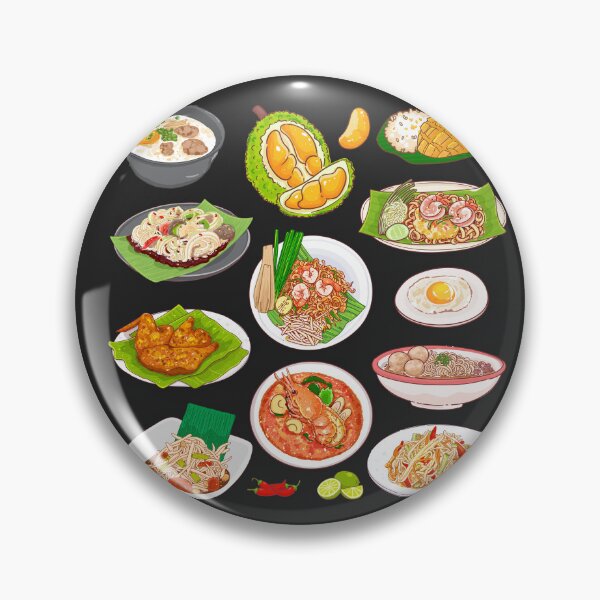 Item preview, Assorted Thai Food - Tom Yum, Pad Thai, Salad and More designed and sold by Alicia Chee.