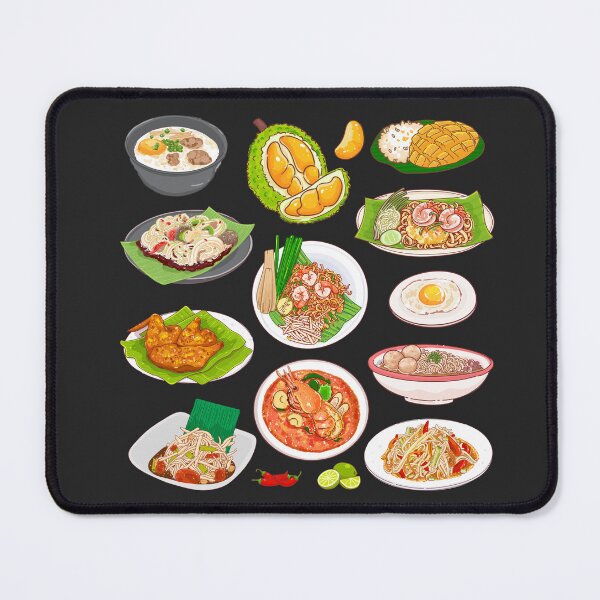 Item preview, Assorted Thai Food - Tom Yum, Pad Thai, Salad and More designed and sold by Alicia Chee.