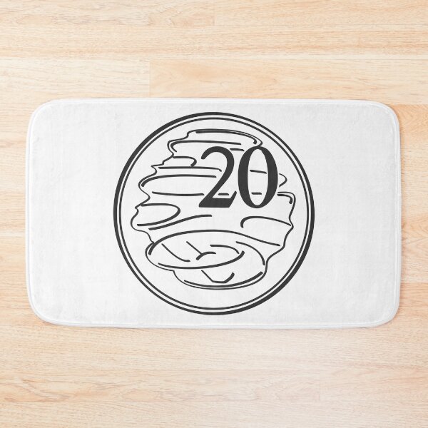 Item preview, Australian twenty cent coin Platypus  (black and white) designed and sold by 2AGoodHome.