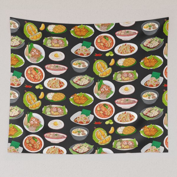 Item preview, Assorted Thai Food - Tom Yum, Pad Thai, Salad and More designed and sold by Alicia Chee.