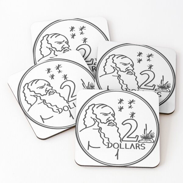 Item preview,  Australian Two Dollar Coin Kangaroo (black and white) designed and sold by 2AGoodHome.