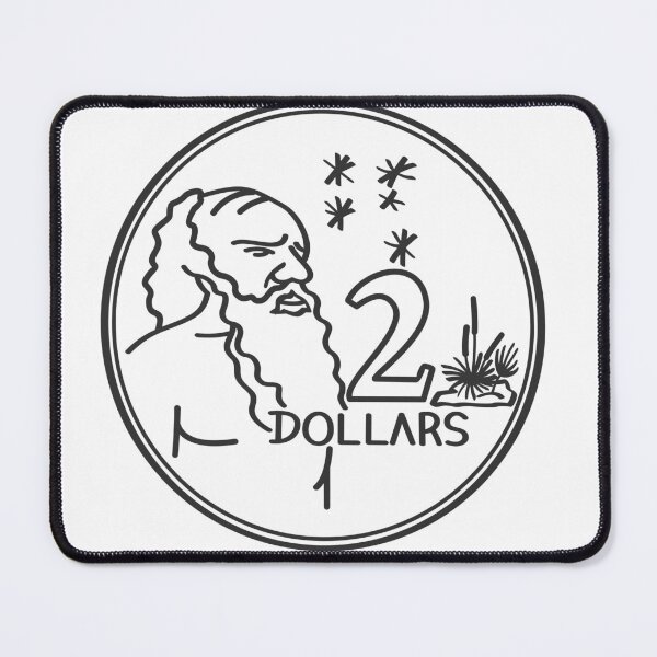 Item preview,  Australian Two Dollar Coin Kangaroo (black and white) designed and sold by 2AGoodHome.