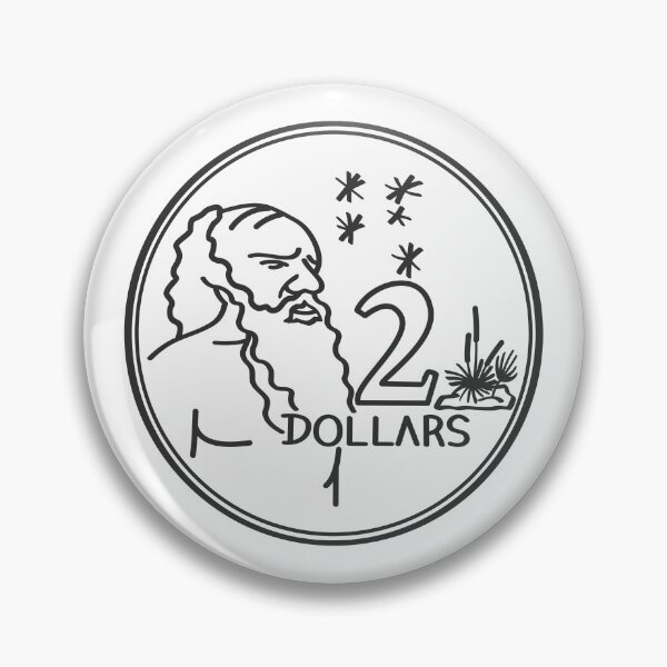 Item preview,  Australian Two Dollar Coin Kangaroo (black and white) designed and sold by 2AGoodHome.