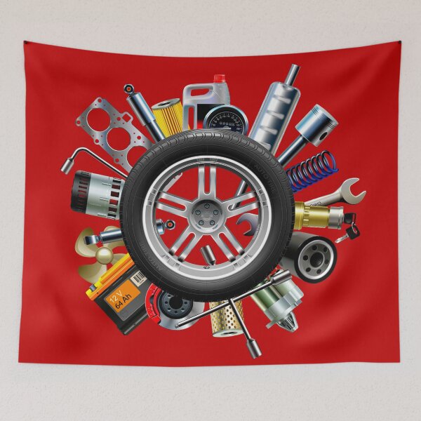 Item preview, Race Car Parts Red Go Fast designed and sold by ChristinasMess.
