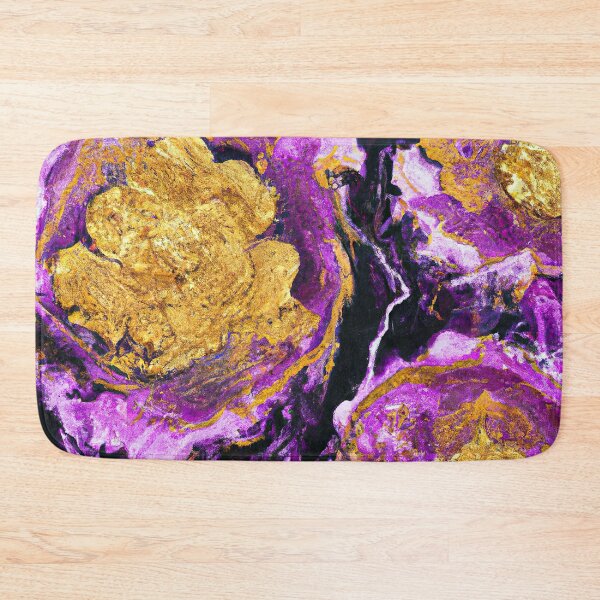 Item preview, Klimt Gold and Purple Flowers designed and sold by maniacfitness.
