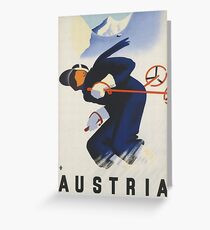 Österreich Ski Grußkarte
