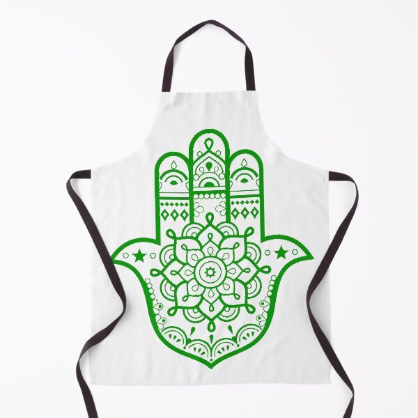 Item preview, Hamsa Hand with Green and White Mandala Design designed and sold by Summer-Winter.