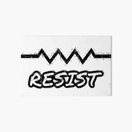 Resist with Electrical Resistor Component Symbol Art Board Print