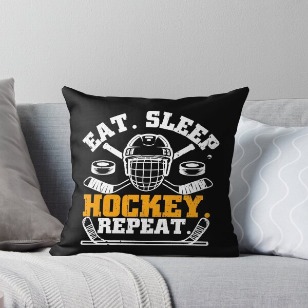 Artikelvorschau, Hockey-Bekleidung „Eat Sleep Hockey Repeat“ für Eishockeyspieler entworfen und verkauft von rifatart.