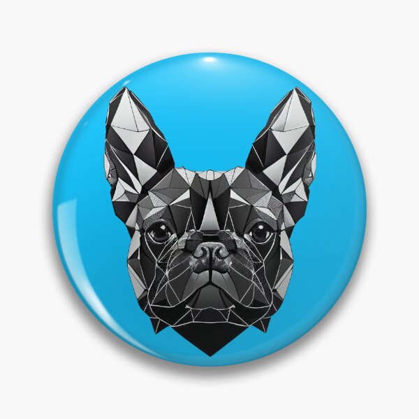 Item preview, French Bulldog Geometric Portrait - Black Sapphire designed and sold by Bondoboxy.