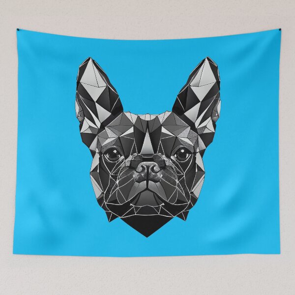 Item preview, French Bulldog Geometric Portrait - Black Sapphire designed and sold by Bondoboxy.