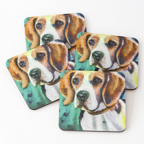 Item preview, Beagle portrait painting 3 abstract art designed and sold by shrolts.