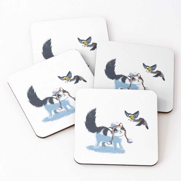 Item preview, A Cat Meeting Two Birds designed and sold by mauricucumber.