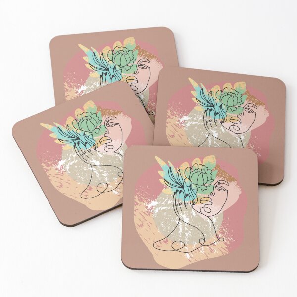 Item preview, Female Face line with flower, Mono-line designed and sold by ORA_ORA.