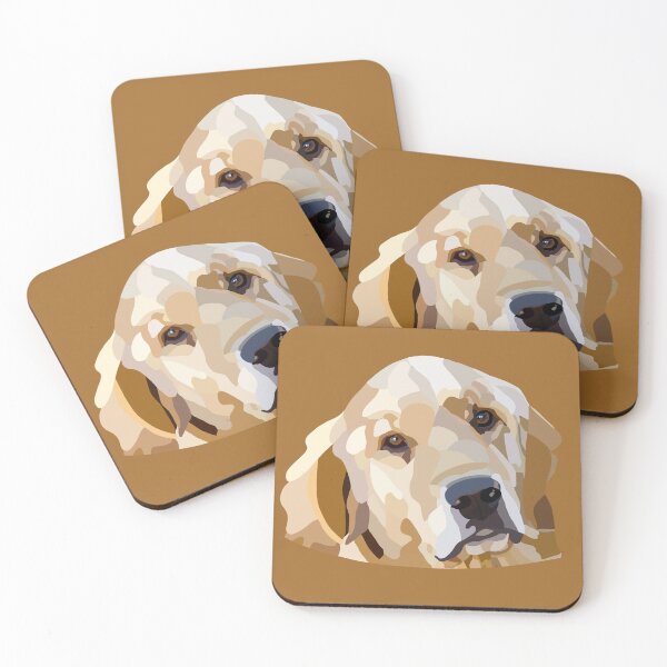 Item preview, Golden Retriever Hand Drawn Digital Art designed and sold by Lartheviking.
