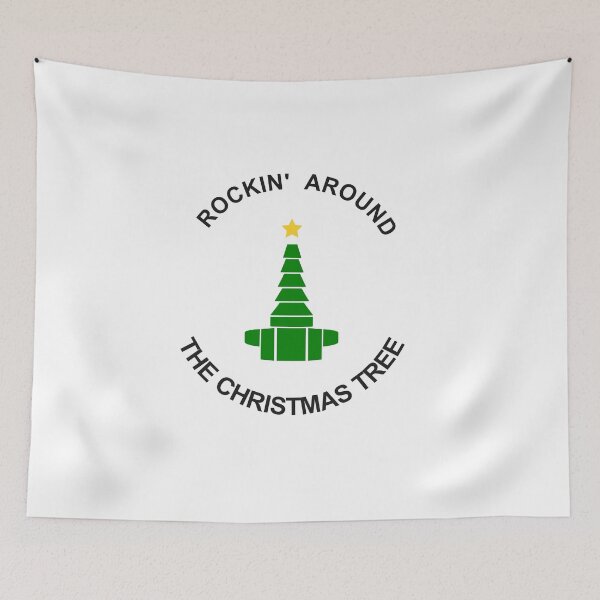 Item preview, Rockin' Around Green Oxygen Christmas Tree with Yellow Star designed and sold by BearAndCat.