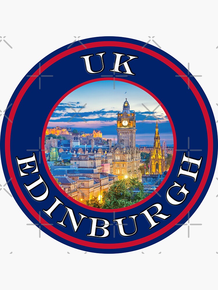 "United Kingdom Edinburgh Clock Tower Passport Stamps Collection