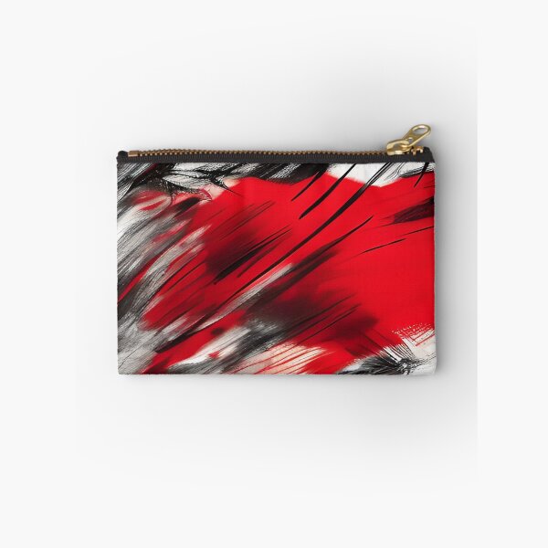 Item preview, Red Black White Splashes of Red Brush Strokes designed and sold by deniselynnimage.