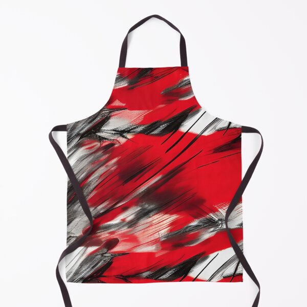 Item preview, Red Black White Splashes of Red Brush Strokes designed and sold by deniselynnimage.