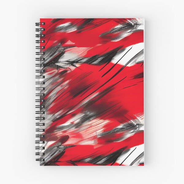 Item preview, Red Black White Splashes of Red Brush Strokes designed and sold by deniselynnimage.